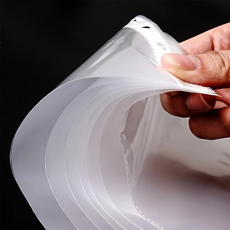 100Pcs A4 11 Holes Loose Leaf Plastic Punched Pockets Folders Documents Sheet Protectors Filing Transparent Folder Bag