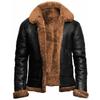 New street fur integrated men's coat thickened fur medium and long jacket suede