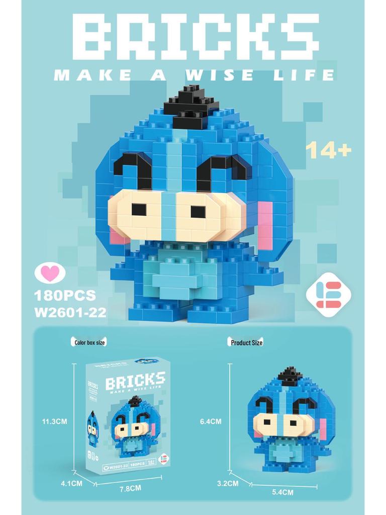 Compatible Lego Micro Building Block Cartoon Figurines - Children's Educational Desktop Toys