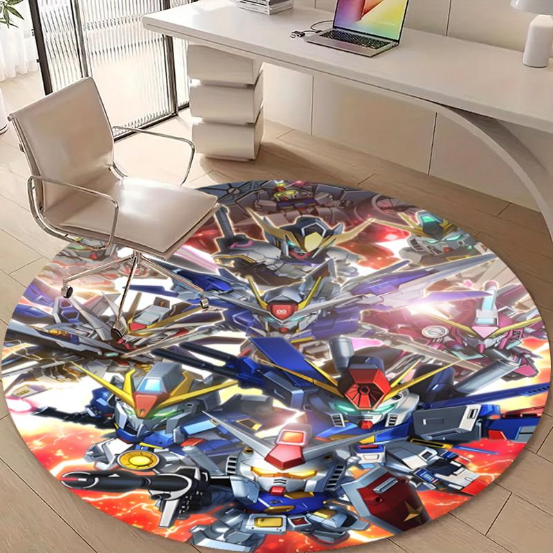 Personalized Gundam Round Chair Office Rug - Perfect for Mat, Office Chair & More - Ideal Gift for Birthdays and Holidays