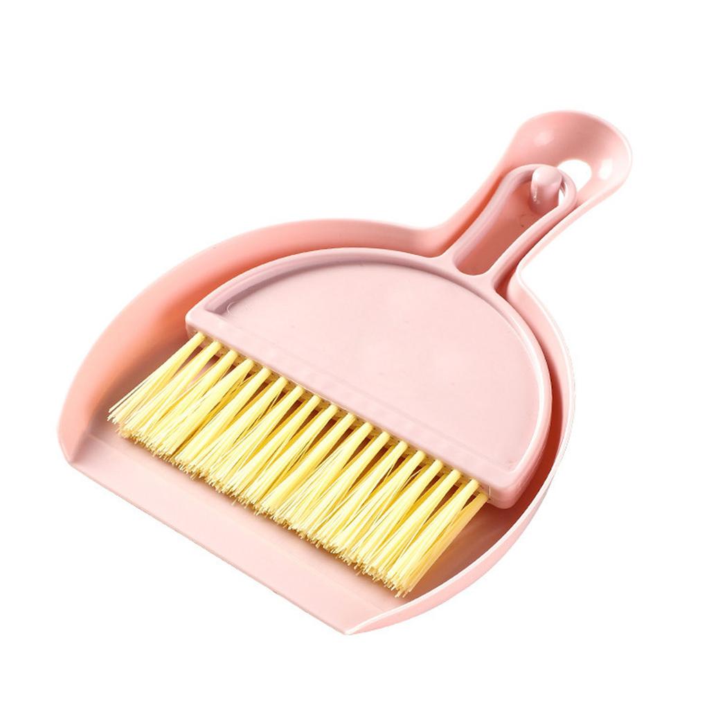 Dustpan Brush Set Compact Multifunctional Table Cleaner Small Broom Dust Pan for Keyboard Cleaning