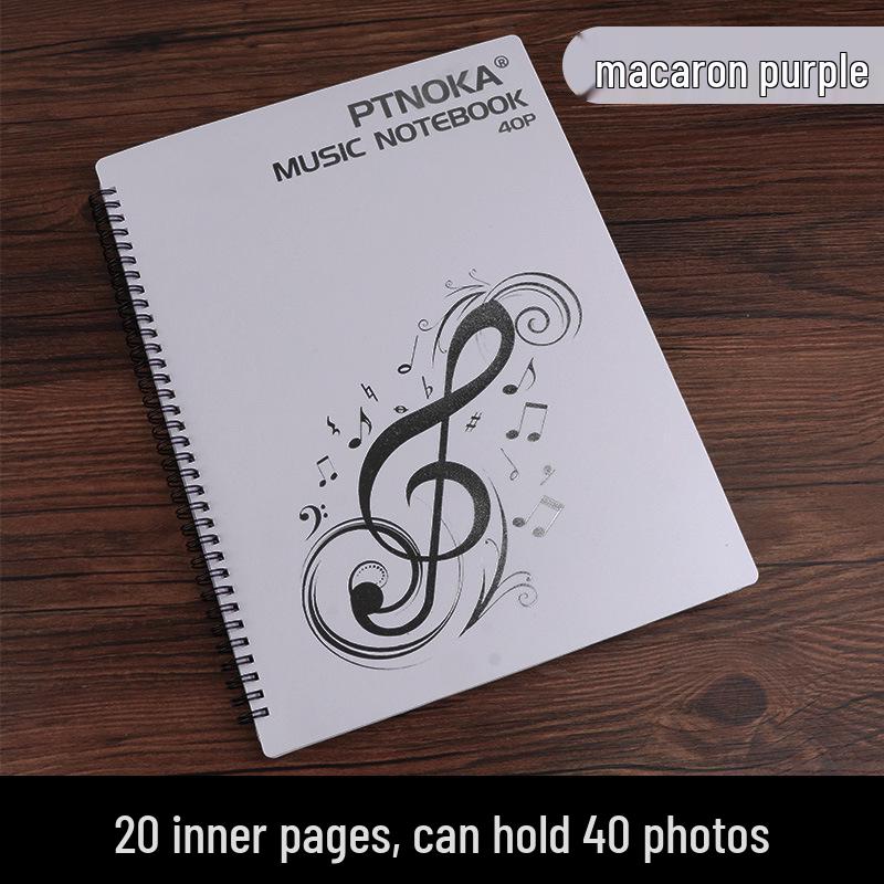 Non-Reflective Expandable Piano Sheet Music Folder with Transparent, Editable Covers