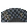 [Hasegawa] Kyoto Folding Fan, Ichimatsu (Checkered) & Choju-giga (Scroll of Frolicking Animals), Bla