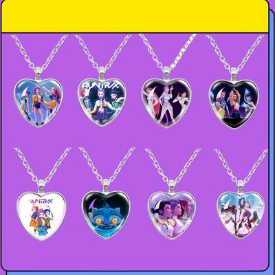 KPop Dämonenjäger Kinder Anime Süßes Halskette Kinder Mode Schmuck Zubehör Mädchen Anhänger Cartoon Halsketten Geschenk