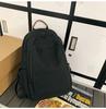 Schoolbag New Korean Version Solid Color Backpack Versatile Large Capacity Schoolbag Female College Student Leisure Travel Outdoor Backpack Men and 