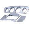 Motorcycle Tri Line Gauge and Stereo Trim Cover Chrome Decorative Accent for Touring Tri Glides 2014-2018