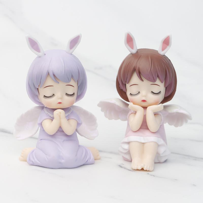 Charming Pvc Angel Baby Figure Collectible Blind Box Cake And Car Ornament