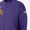 Nike X NBA Kollaboration Max90 Phoenix Suns FW24 Courtside City Edition Logo Komfort Locker Langarm T-Shirt Herren Oberteile Lila HJ2556-504