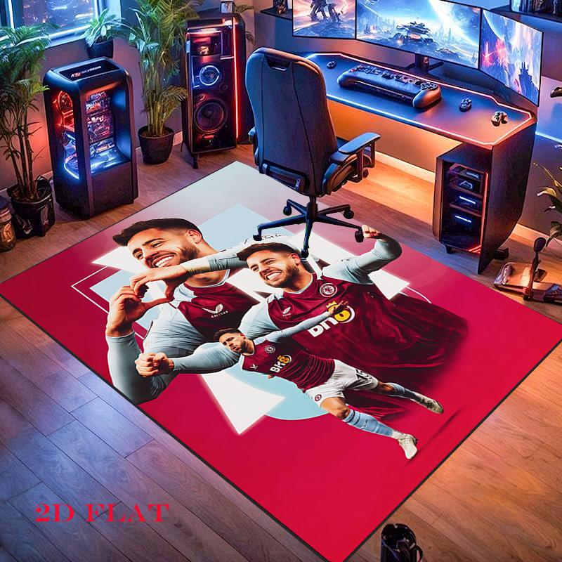 Aston Villa Carpet Rug for Living Room Bedroom Home Sofa Decoration,Kids Play Nonslip Floor Mat
