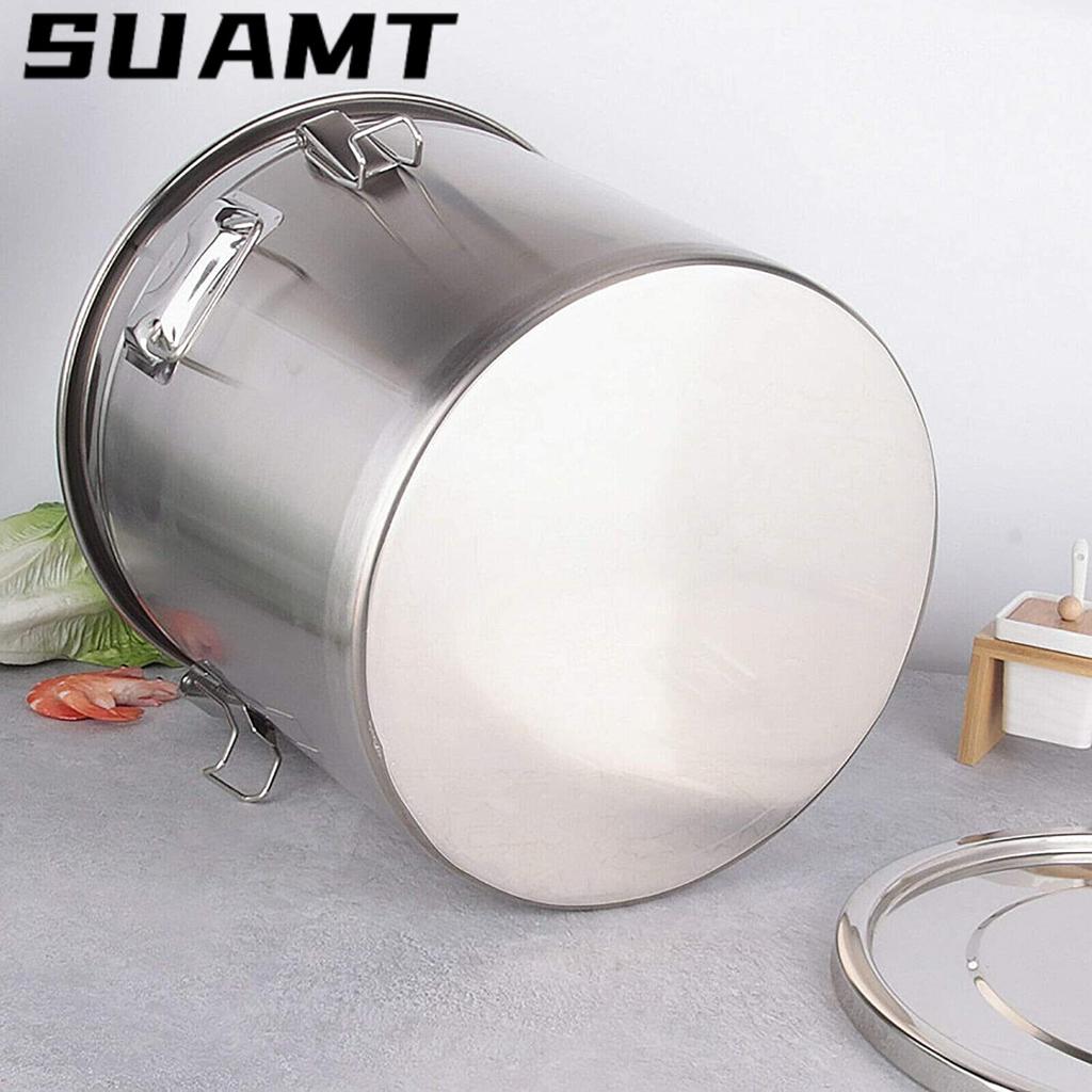 12L Stainless Steel Cereal Rice Storage Container Bucket Airtight Canister + Lid Storage Canister Cereal Container