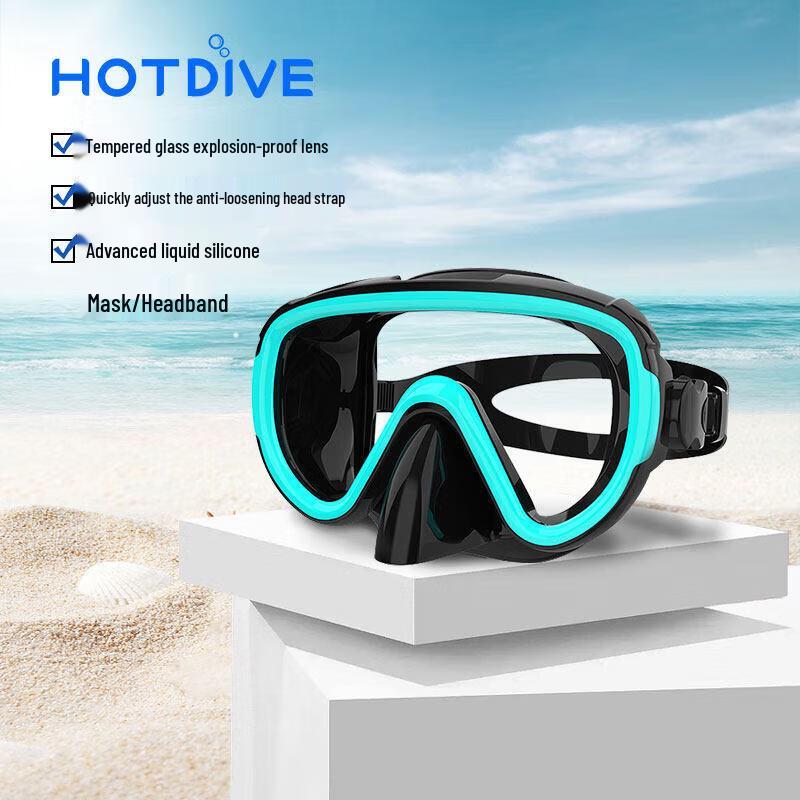 HOTDIVE Adult Tempered Glass Diving Mask