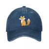 Berretto da Baseball Nero con Volpe Nuovo Berretto da Baseball in Cotone Lavato Vintage Cappelli da Sole per Genitori e Bambini