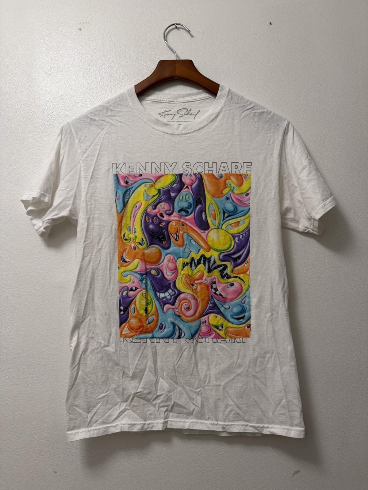 Kenny Scharf x Goodie Two Sleeves T Shirt Small White Graffiti Streetwear Tee L