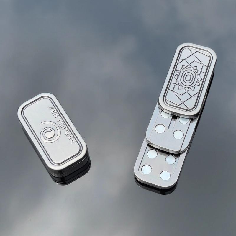 

Metal Edc Magnetic Push Card Haptic Coin Mechanical Slider Pushing Plate Mini Fidget Relieve Stress Relief Toy Anti Anxiety