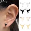 Multiple Mini Stainless Steel Bird Jewelry Earrings  Trend For Women Girls Cute Crane Parrot Bee Hummingbird Studs oorbellen