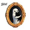 Kitchen Refrigerator Magnet 1/6Pcs Halloween Retro Frame Magnet Wooden Fridge Set Decoration Memo Note Holder for Holiday Party Cartoon