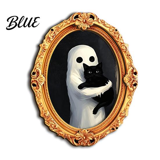 Kitchen Refrigerator Magnet 1/6Pcs Halloween Retro Frame Magnet Wooden Fridge Set Decoration Memo Note Holder for Holiday Party Cartoon