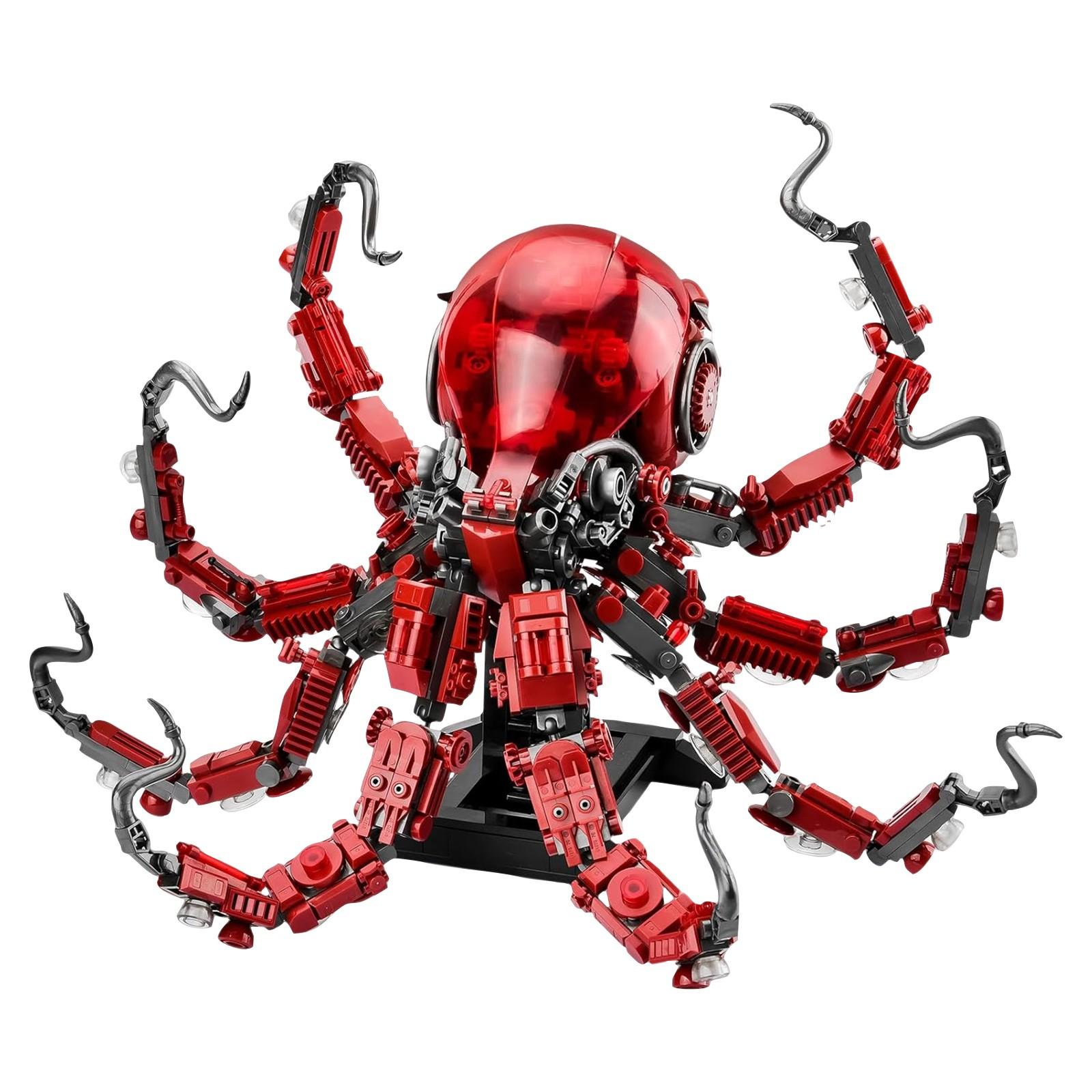 

Механический Морской Животный Набор для Взрослых, Игрушки Серии Морские Животные С Подставкой для Демонстрации и Лампой (882 шт.) One Size красный