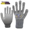 Rongzhitou Level 5 Cut-Resistant PU Coated Work Gloves