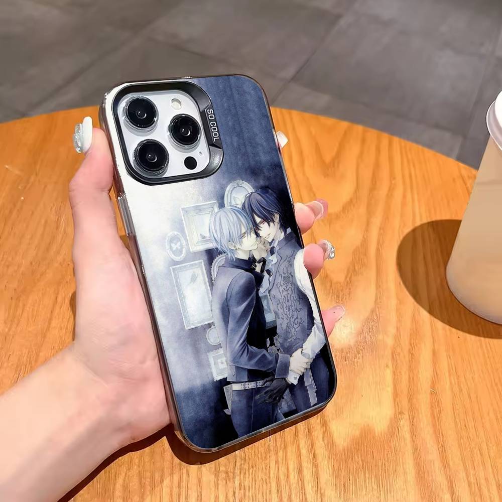 Anime V-Vampire K-Knight Phone Case For iPhone17 16 15 14 13 12 Pro Max Grey Black Matte Laser Metallic Aurora Funda iPhone12PROMAX