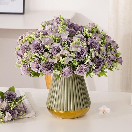 Umělá pivoňka Užitečná Snadná na údržbu Umělá nemocná látka Umělá pivoňka 5 vidliček Simulační pivoňka Svatba Dekorace