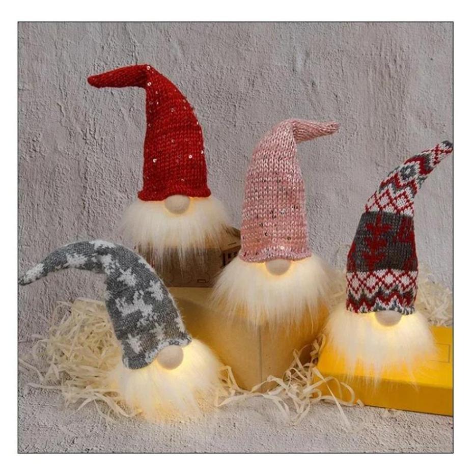 1 Pcs Decorated Christmas Tree Light Up Christmas Gnomes Santa Lights Gifts Christmas Tree Pendant Accessories