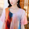 Zomer elegante lange jurken voor dames plus maat losse damesjurk met korte mouwen en vintage print