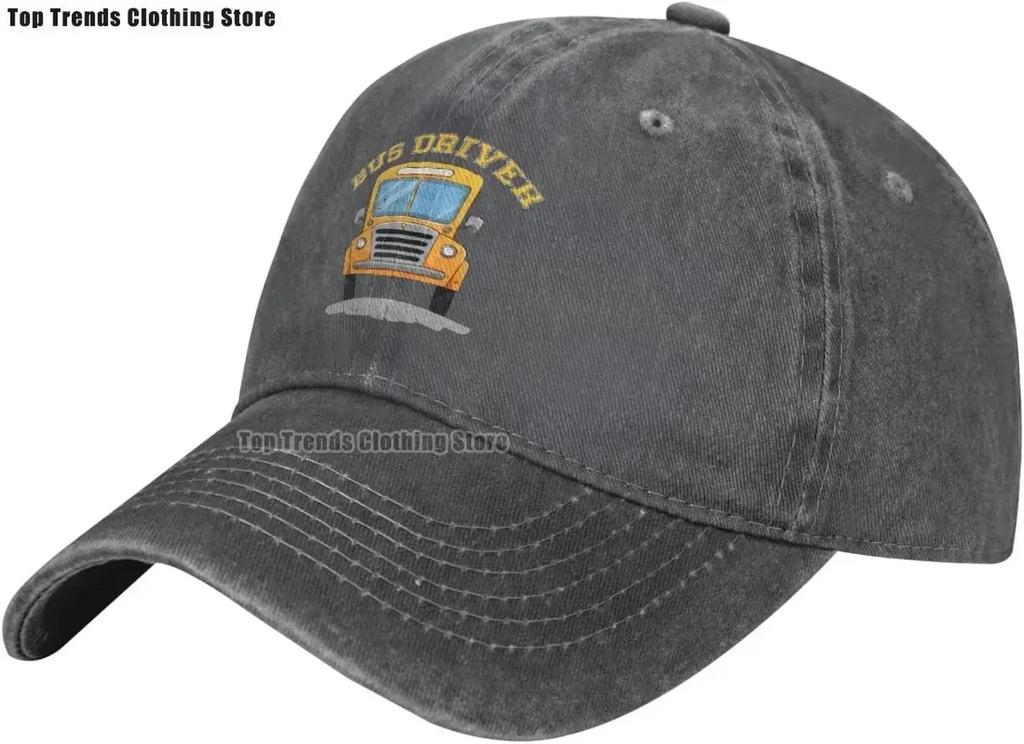 Vintage Baseball Cap Bus Driver School Bus Trucker Hats Adjustable Dad Cap Gifts