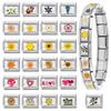 Fashion Sunflower Cherry Ball Sun Star Leaf Y2K Love Italian Charm Links Fit 9mm Italian Bracelet Women Making DIY Jewelry Gift