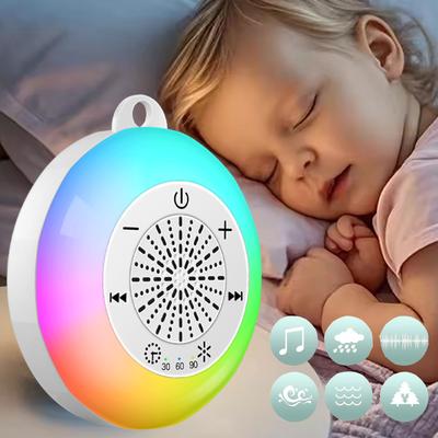 Máquina de Ruido Blanco para Dormir Bebé Recargable por USB Luz Nocturna Reproductor de Música 22 tipos de Sonidos Relajantes Herramientas para Ayudar a Dormir al Niño