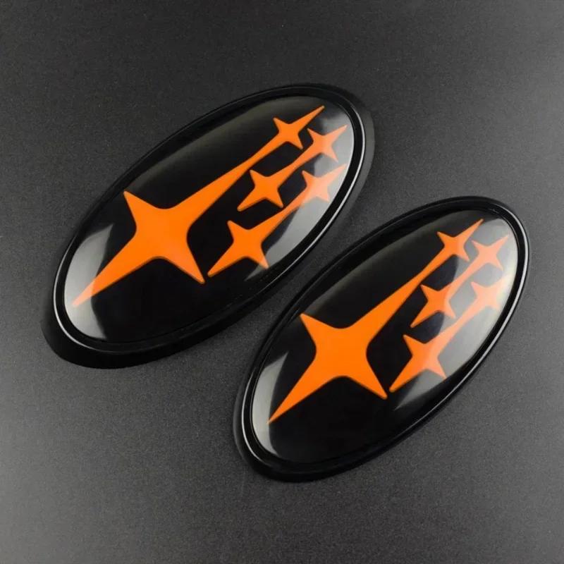 2PCS Acrylic Car Front Logo Rear Badge Emblem Sticker for Subaru XV Outback Impreza BRZ WRX STI Legacy Forester Accessories Y3