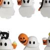 Halloween Geist Handy-Buddy Mini Geisterfiguren Klebendes Handy-Zubehör Niedlicher Aufkleber Geist Handy-Aufsatz für Smartphone Schreibtischdeko