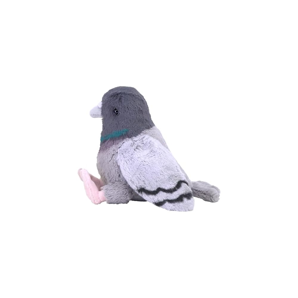 Sanlemon Fluffies Gray Pigeon Plush Toy 12x19x15cm Soft Animal Stuffed Bird
