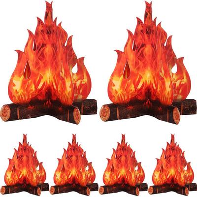 Party Künstliche Feuerflamme 3D Dekorative Pappe Feuer Partydekoration Lagerfeuer Mittelstück