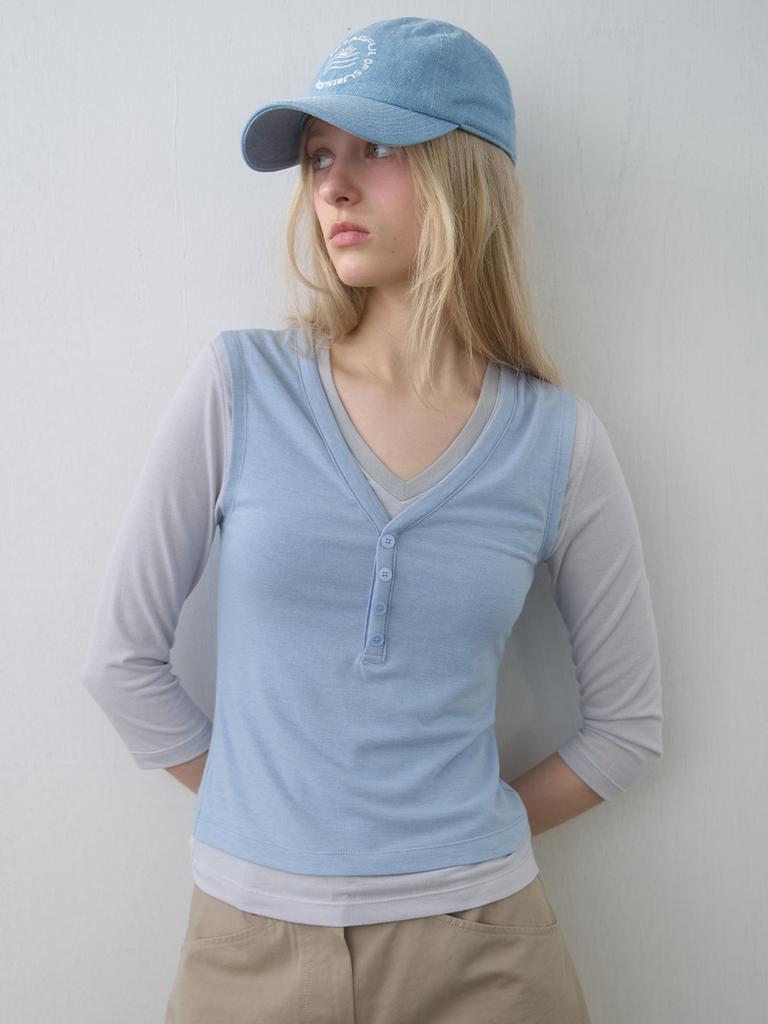 KIJUN Sunburn Cap Unisex Sky Blue