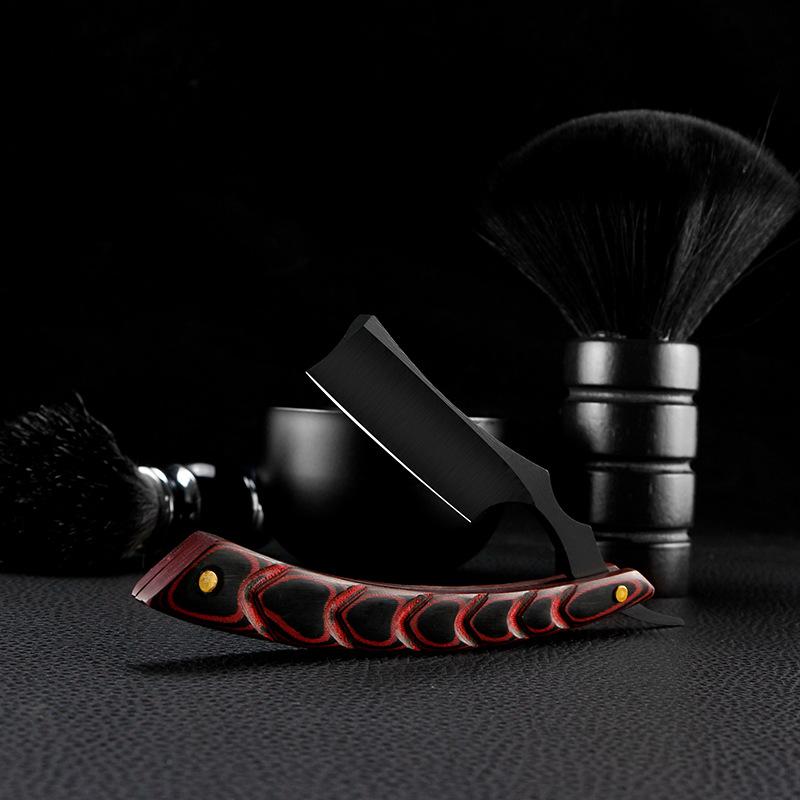 

Складная бритва в старом стиле Meikata, держатель лезвия из нержавеющей стали без шлифовки для мужского бритья головы и бровей