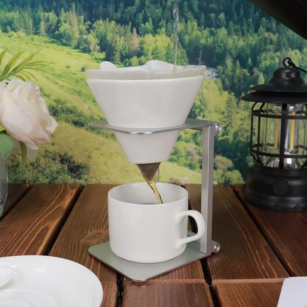 Foldable Espresso Machine Bracket Stainless Steel Drip Filter Coffee Stand  Camping