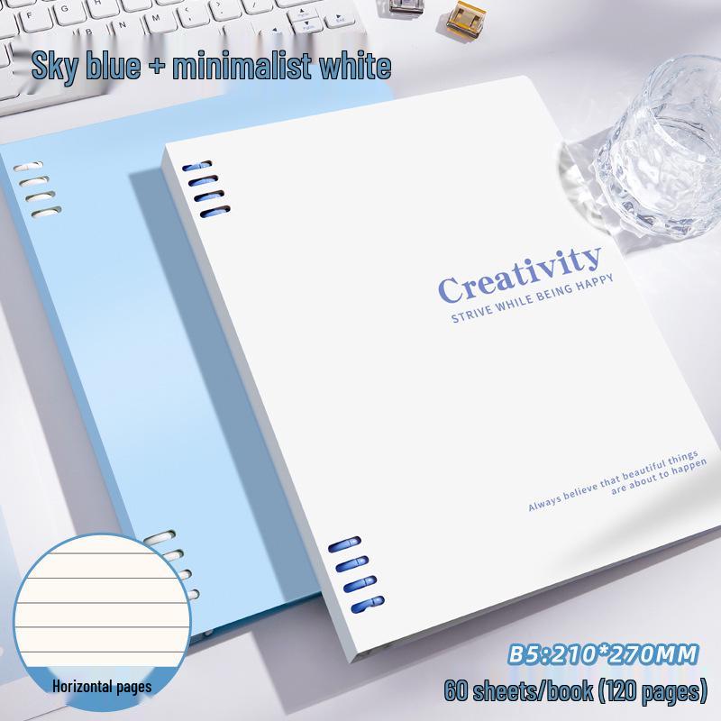 Morandi Color-Blocked B5 Notebook: Vibrant Design, Thick Pages, Versatile for Students