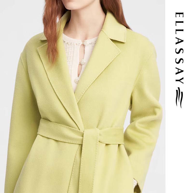 ELLASSAY Women's Elegant Double-faced Wool Coat