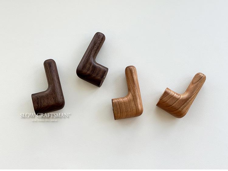 Perchero de Madera de Nogal Negro y Haya de Gama Alta Estilo Nórdico Japonés