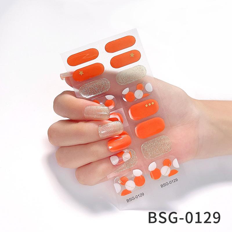 Gelmanikyrtiketter semi-härdade nageltiketter 3D ljusterapinageltiketter