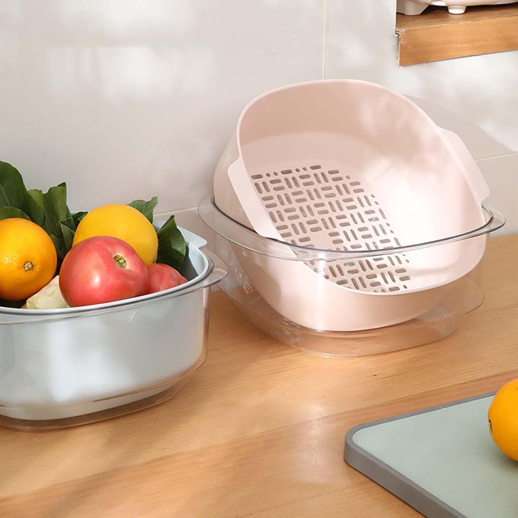 Layered Draining Basket And Bowl Set for Fresh Produce