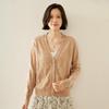 Women's Cashmere Knit Cardigan with Metal Buttons - Autumn/Winter Loose Fit Sweater