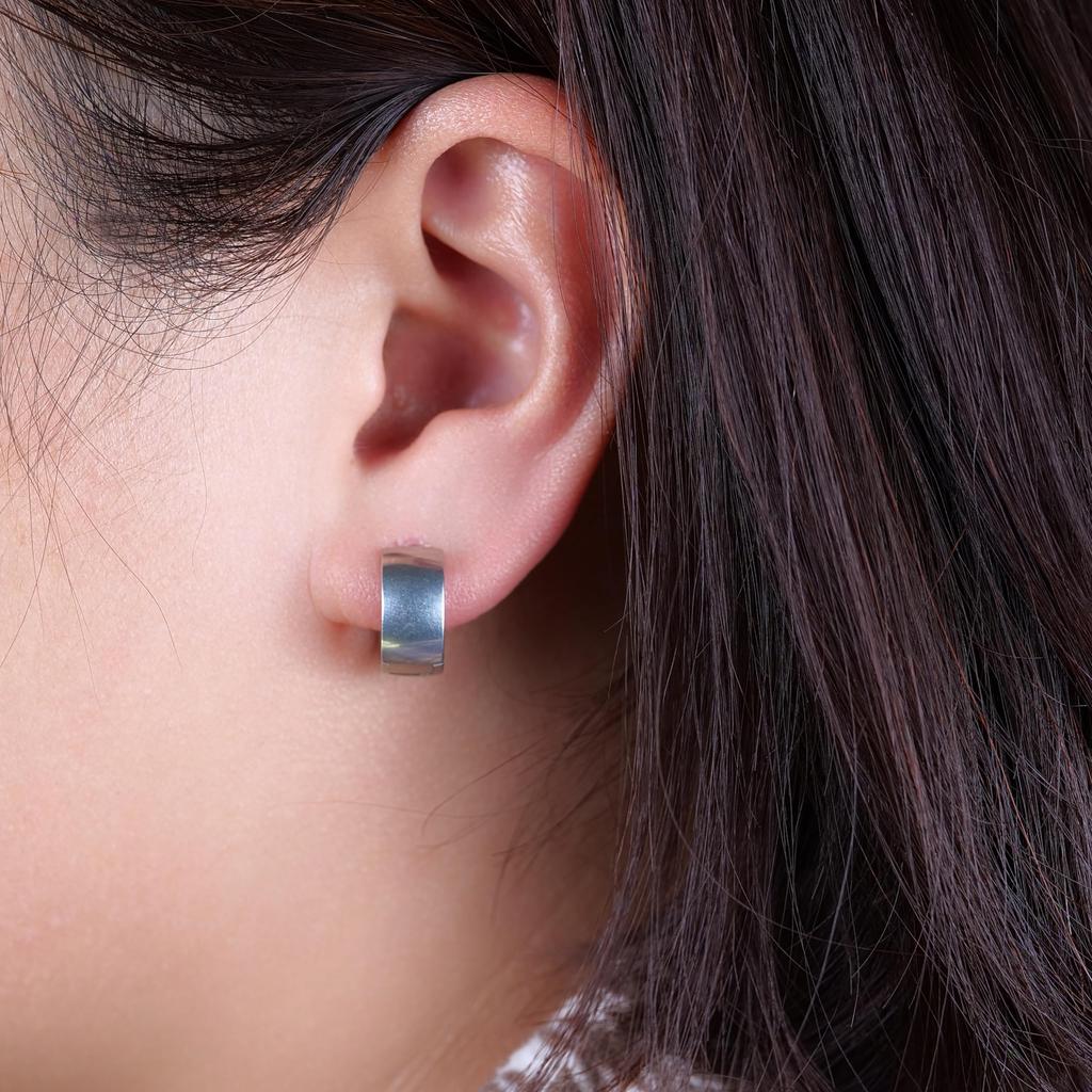 Limerencia G23 Creolen aus reinem Titan, hypoallergen, für empfindliche Frauen und Mädchen, keine Edelsteine, Titan,