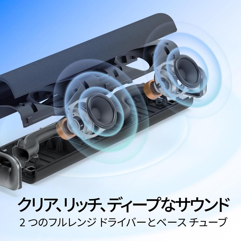 OXS Thunder Lite PC Gaming Soundbar with Virtual Surround Sound, Bass Tube, HDMIAUXOptical, Bluetooth 5.0 Wireless Connection, Wall Mount