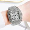 Moderne Goldene Uhr Für Männer Hip Hop Eis Diamant Quarz Uhr Luxus Römisch Quadratisch Armbanduhr Mann Geschenk