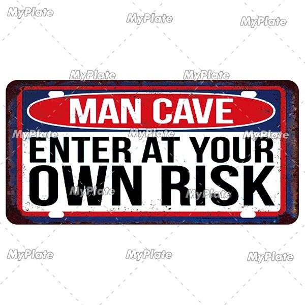 Drinking Beer Licenses Plate Garage Plaque Metal Tin Sign Decorative Car Plate For Living Room Door Club Garage Wall Decoration