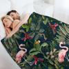 Jungle Pattern with Toucan, Flamingo and Parrot Throw Blanket Luxury Throw Kid'S Polar Stuffeds Blankets
