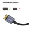ENKAY HAT PRINCE 2 in 1 0.5m USB 3.0 A/Type-C to USB 3.0 Micro B Cable Camera Hard Drive Rapid Data Transfer