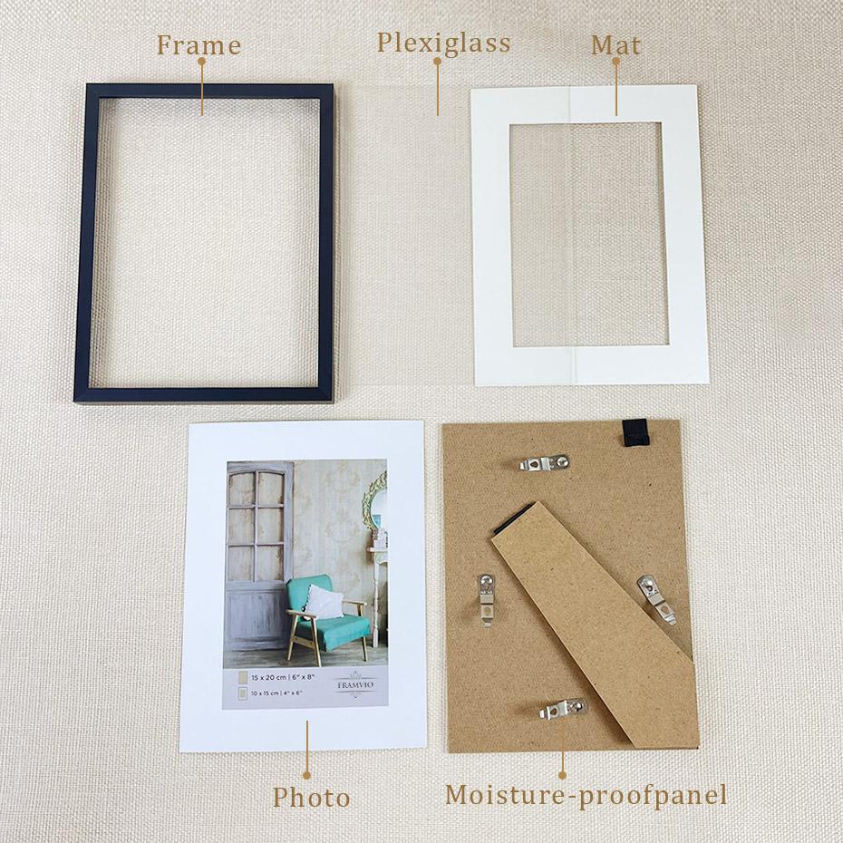 Goldene Schwarz Bild Foto Rahmen Aluminium Plexiglas Matte Wand Montage Galerie Wohnzimmer Wohnkultur